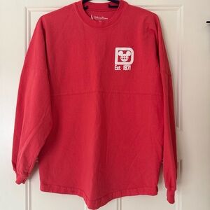 Walt disney parks world spirit jersey shirt coral adult long sleeve xs